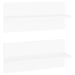Étagères murales 2 pcs Blanc 40x11,5x18 cm - Photo n°1