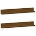 Étagères murales 2 pcs Marron miel 80x11x9cm Bois de pin massif - Photo n°1