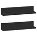 Étagères murales 2 pcs Noir 50x11x9 cm Bois de pin massif - Photo n°1