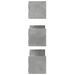 Étagères murales 3 pcs gris béton 58x18x18 cm bois d'ingénierie - Photo n°5