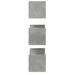 Étagères murales 3 pcs gris béton 80x18x18 cm bois d'ingénierie - Photo n°5