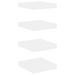 Étagères murales 4 pcs Chêne et blanc 23x23,5x3,8 cm MDF - Photo n°1