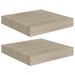 Étagères murales flottantes 2 pcs Chêne 23x23,5x3,8 cm MDF - Photo n°1