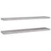 Étagères murales flottantes 2 pcs Gris béton 120x23,5x3,8cm MDF - Photo n°1