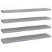 Étagères murales flottantes 4 pcs Gris 120x23,5x3,8 cm MDF - Photo n°1