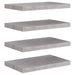 Étagères murales flottantes 4 pcs Gris béton 50x23x3,8 cm MDF - Photo n°1