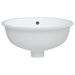 Évier de salle de bain blanc 37x31x17,5 cm ovale céramique - Photo n°4