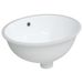 Évier de salle de bain blanc 43x35x19 cm ovale céramique - Photo n°2