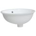 Évier de salle de bain blanc 43x35x19 cm ovale céramique - Photo n°3