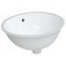 Évier de salle de bain blanc 47x39x21 cm ovale céramique - Photo n°2