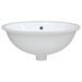 Évier de salle de bain blanc 47x39x21 cm ovale céramique - Photo n°4