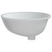 Évier de salle de bain blanc 47x39x21 cm ovale céramique - Photo n°6
