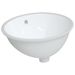 Évier de salle de bain blanc 49x40,5x21 cm ovale céramique - Photo n°2