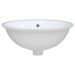 Évier de salle de bain blanc 49x40,5x21 cm ovale céramique - Photo n°4