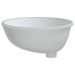 Évier de salle de bain blanc 49x40,5x21 cm ovale céramique - Photo n°6