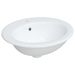 Évier de salle de bain blanc 52x46x20 cm ovale céramique - Photo n°2