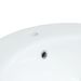 Évier de salle de bain blanc 52x46x20 cm ovale céramique - Photo n°9
