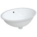 Évier de salle de bain blanc 56x41x20 cm ovale céramique - Photo n°2