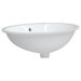 Évier de salle de bain blanc 56x41x20 cm ovale céramique - Photo n°3