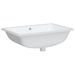Évier de salle de bain blanc 60x40x21cm rectangulaire céramique - Photo n°3