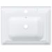 Évier de salle de bain blanc 61x48x23cm rectangulaire céramique - Photo n°8