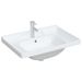 Évier de salle de bain blanc 71x48x23cm rectangulaire céramique - Photo n°3