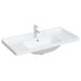 Évier salle de bain blanc 100x48x23 cm rectangulaire céramique - Photo n°3