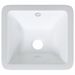 Évier salle de bain blanc 30,5x27x14 cm rectangulaire céramique - Photo n°7