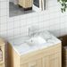 Évier salle de bain blanc 39x30x18,5 cm rectangulaire céramique - Photo n°1