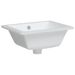 Évier salle de bain blanc 39x30x18,5 cm rectangulaire céramique - Photo n°3