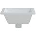 Évier salle de bain blanc 39x30x18,5 cm rectangulaire céramique - Photo n°5