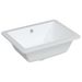 Évier salle de bain blanc 46,5x35x18 cm rectangulaire céramique - Photo n°2