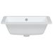 Évier salle de bain blanc 46,5x35x18 cm rectangulaire céramique - Photo n°4