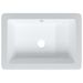 Évier salle de bain blanc 46,5x35x18 cm rectangulaire céramique - Photo n°7