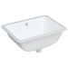 Évier salle de bain blanc rectangulaire céramique - Photo n°2