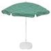 EZPELETA Parasol inclinable Bora - Ø 160 cm - Rayé vert et blanc Socle non inclus - Photo n°1