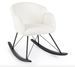 Fauteuil à bascule SIBILLA – tissu bouclé & pieds acier noir - Photo n°1