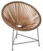 Fauteuil acapulco métal et rotin marron Eugenio - Photo n°1