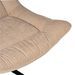 Fauteuil assise large rotatif à 360º tissu beige clair matelassé Farma 83 cm - Photo n°6