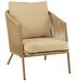 Fauteuil avec coussin aluminium beige Marka - Photo n°1