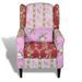 Fauteuil avec design de patchwork Tissu 2 - Photo n°2