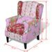 Fauteuil avec design de patchwork Tissu 2 - Photo n°6