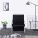 Fauteuil avec pieds en chrome Noir Velours - Photo n°2