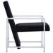 Fauteuil avec pieds en chrome Noir Velours - Photo n°5