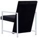 Fauteuil avec pieds en chrome Noir Velours - Photo n°6