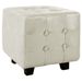Fauteuil avec repose-pied Blanc Similicuir Kenzy - Photo n°7