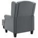 Fauteuil avec repose-pied Gris clair Tissu - Photo n°5