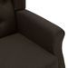 Fauteuil avec repose-pied Marron foncé Tissu - Photo n°6