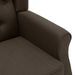 Fauteuil avec repose-pied Marron Tissu - Photo n°6