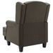 Fauteuil avec repose-pied Taupe Tissu - Photo n°5